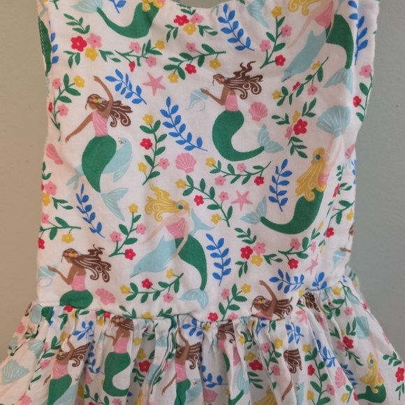Mini Boden 3/4 Mermaid Summer Dress 3t 4t Beach Vacation - Picture 2 of 4